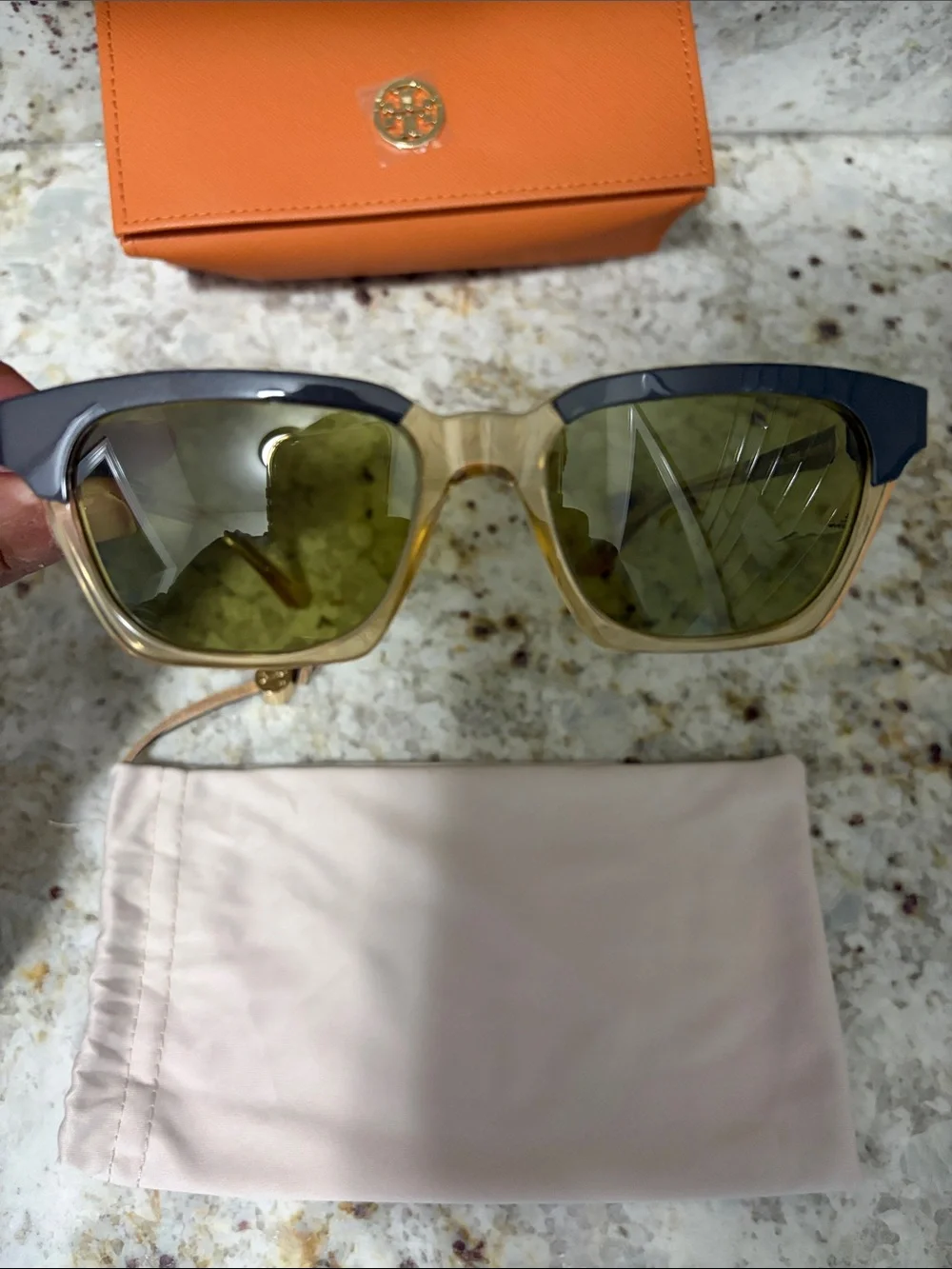 Tory Burch Runway Yellow-Tinted Sunglasses